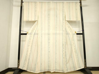 平和屋着物＊夏物 小紋 絽 花間道 正絹 逸品 AABH1974ck