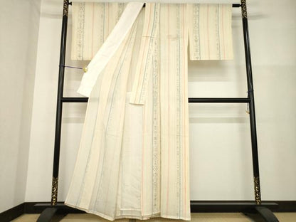 平和屋着物＊夏物 小紋 絽 花間道 正絹 逸品 AABH1974ck