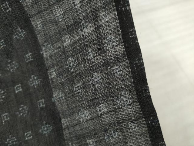 平和屋着物＊夏物 重要無形文化財 本場宮古上布 苧麻 変わり格子 逸品 AABH1978ck