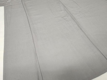 平和屋着物＊夏物 色無地 縦絽 江戸鼠色 正絹 逸品 AABH1988ck