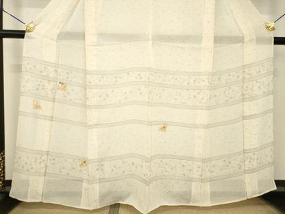 平和屋着物＊夏物 訪問着 絽 色紙楓文 金彩 正絹 逸品 AABH1989ck