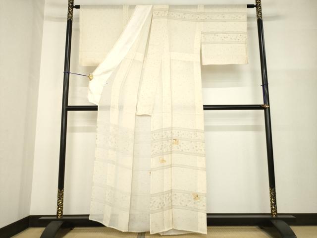 平和屋着物＊夏物 訪問着 絽 色紙楓文 金彩 正絹 逸品 AABH1989ck
