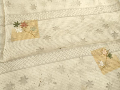平和屋着物＊夏物 訪問着 絽 色紙楓文 金彩 正絹 逸品 AABH1989ck