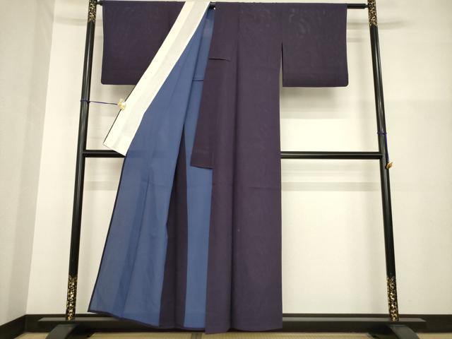平和屋着物＊夏物 色無地 絽 黒紅色 正絹 逸品 AABH1992ck
