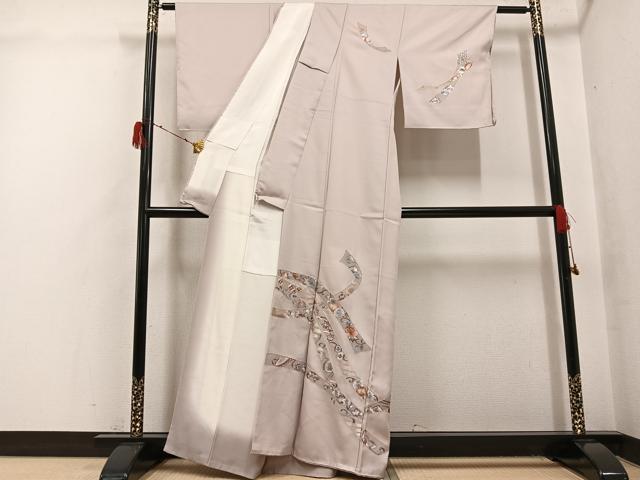 平和屋着物●訪問着　刺繍　草花宝尽くし　井藤正製　反端付き　正絹　逸品　未使用　AABH2003ph