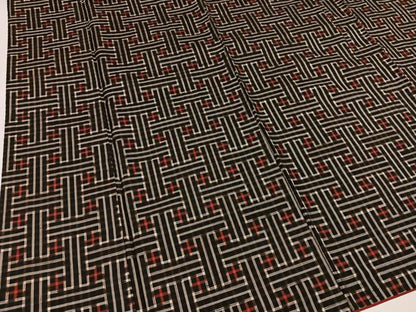 平和屋着物●本場大島紬　龍郷絣　秋名バラ　アンサンブル　正絹　逸品　AABH2004ph