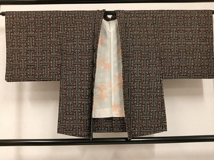 平和屋着物●本場大島紬　龍郷絣　秋名バラ　アンサンブル　正絹　逸品　AABH2004ph