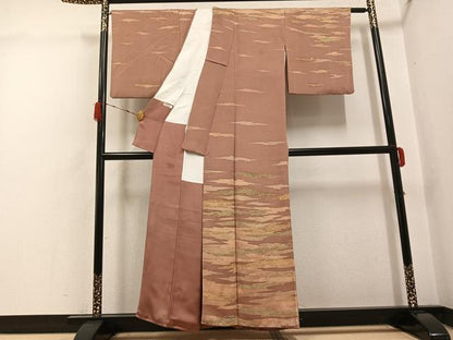 平和屋着物●訪問着　作家物　一珍糊友禅染　霞文　正絹　逸品　AABH2005ph