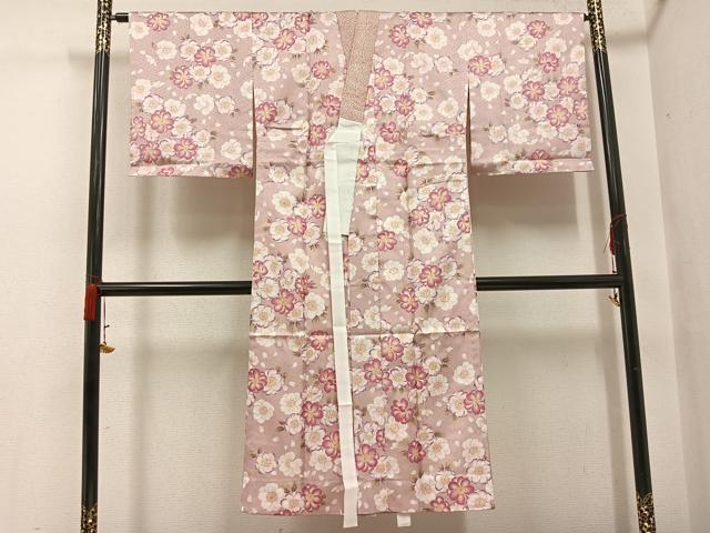 平和屋着物●H・L（アッシュエル）　HENRI-LUC CHAPUIS　小紋・長襦袢(無双仕立て)・半幅帯セット　雪輪文　黒地　洗える着物　AABH2007ph