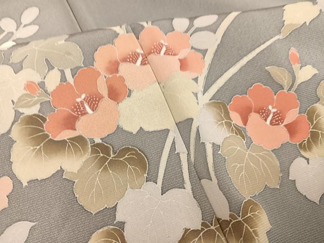 平和屋着物●訪問着　友禅　作家物　龍泉　刺繍　枝花文　金彩　正絹　逸品　AABH2012ph