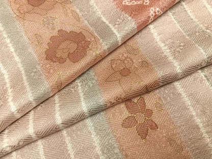 平和屋着物●上質な小紋　絞り　花間道　金彩　正絹　逸品　未使用　AABH2020ph