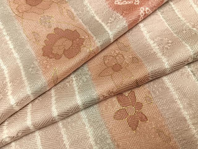 平和屋着物●上質な小紋　絞り　花間道　金彩　正絹　逸品　未使用　AABH2020ph