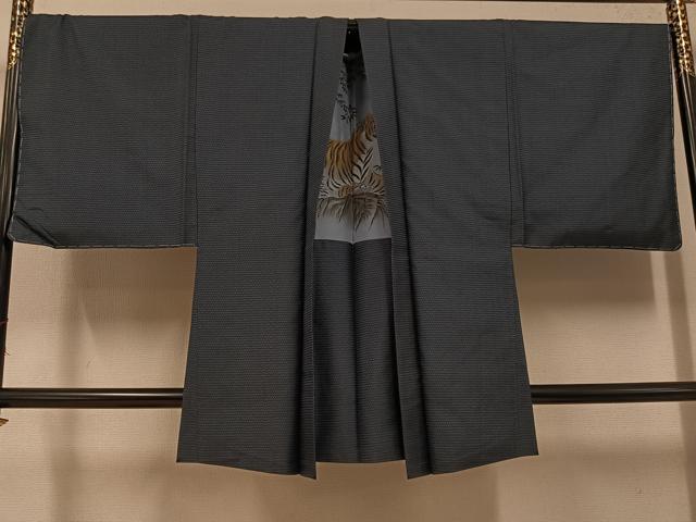 平和屋着物●男性　本場大島紬　アンサンブル　100亀甲　総詰め　正絹　逸品　未使用　AABH2022ph