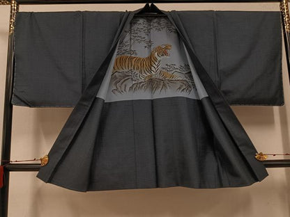 平和屋着物●男性　本場大島紬　アンサンブル　100亀甲　総詰め　正絹　逸品　未使用　AABH2022ph