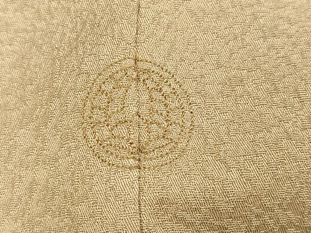 平和屋着物●無地絵羽訪問着　作家物　秀雄　草木染　草花文　色無地　枯色　正絹　逸品　AABH2031ph