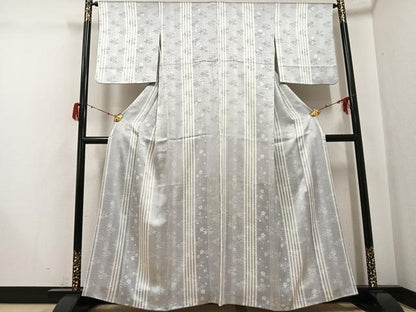 平和屋着物●上質な小紋　花間道　正絹　逸品　AABH2034ph