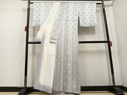 平和屋着物●上質な小紋　花間道　正絹　逸品　AABH2034ph