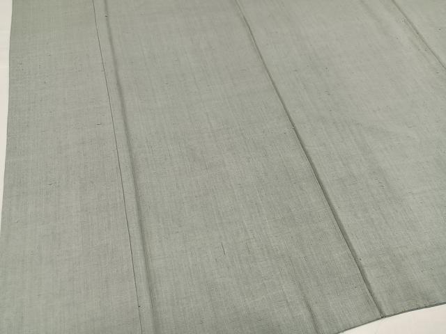平和屋着物●本場結城紬　重要無形文化財　色無地　蕎麦切色　正絹　逸品　AABH2037ph