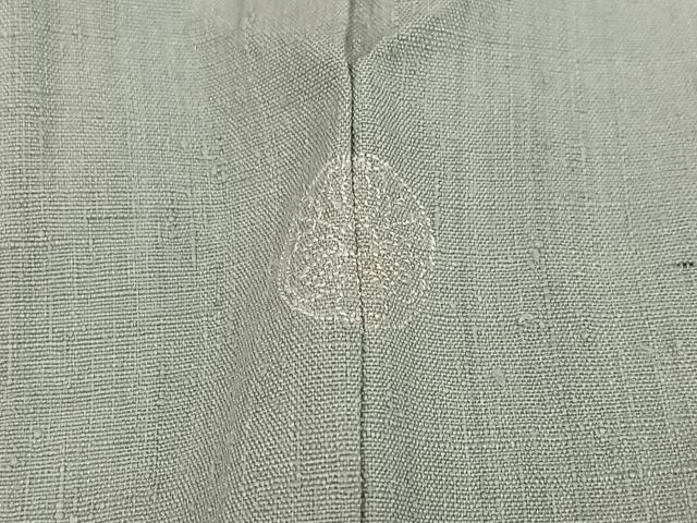 平和屋着物●本場結城紬　重要無形文化財　色無地　蕎麦切色　正絹　逸品　AABH2037ph