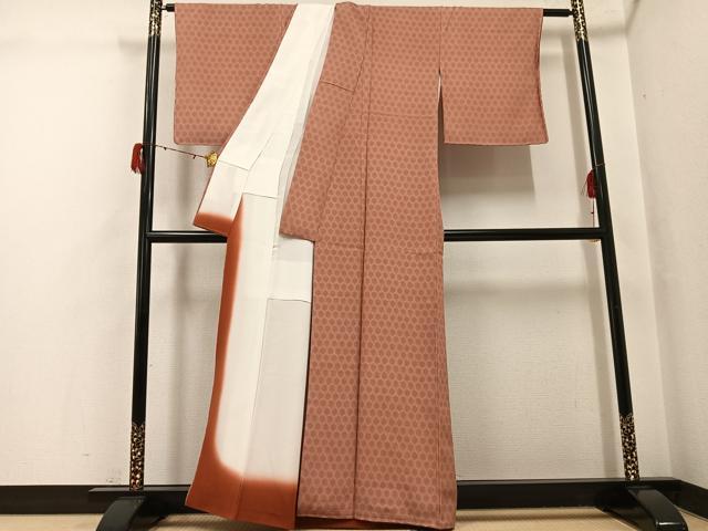 平和屋着物●江戸小紋　亀甲文　正絹　逸品　未使用　AABH2040ph