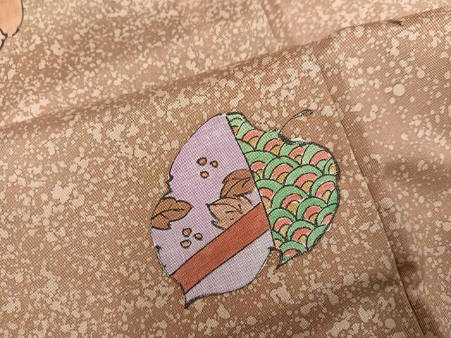 平和屋着物●本場大島紬　染大島　訪問着　手描き　草花文　正絹　逸品　AABH2044ph 平和屋着物○本場大島紬 染大島 訪問着 手描き 草花文 正絹 逸品