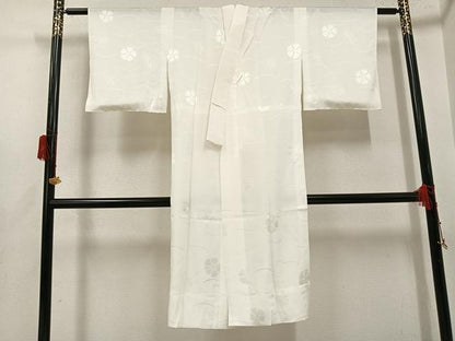 平和屋着物●長襦袢　無双仕立て　草花地紋　正絹　逸品　AABH2046ph