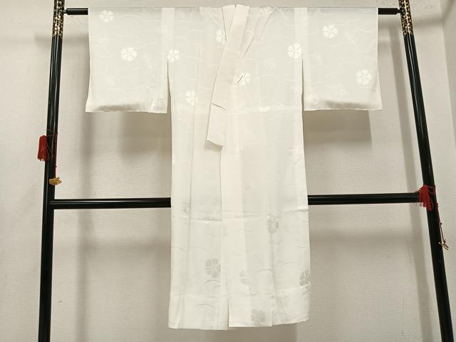 平和屋着物●長襦袢　無双仕立て　草花地紋　正絹　逸品　AABH2046ph