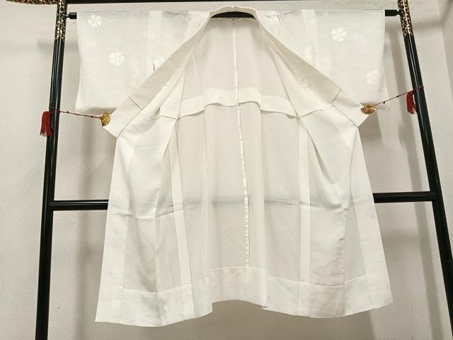 平和屋着物●長襦袢　無双仕立て　草花地紋　正絹　逸品　AABH2046ph