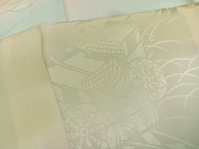 平和屋着物●長襦袢　無双仕立て　御所車花地紋　暈し染め　正絹　逸品　AABH2049ph