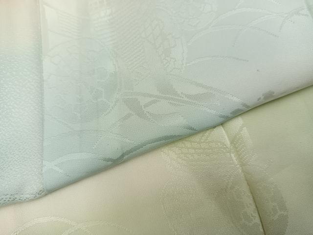 平和屋着物●長襦袢　無双仕立て　御所車花地紋　暈し染め　正絹　逸品　AABH2049ph