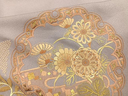 平和屋着物●豪華色留袖　作家物　中国三大刺繍　相良刺繍　花蝶文　金銀糸　正絹　逸品　AABH2050ph