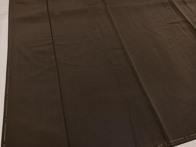 平和屋着物●上質な色無地　海松茶色　正絹　逸品　未使用　AABH2053ph