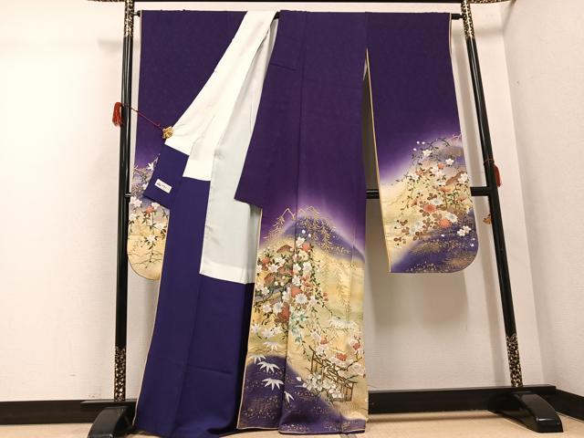 平和屋着物●豪華振袖　松竹梅　暈し染め　金彩　やまと誂製　正絹　逸品　AABH2057ph