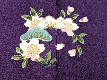平和屋着物●豪華振袖　松竹梅　暈し染め　金彩　やまと誂製　正絹　逸品　AABH2057ph