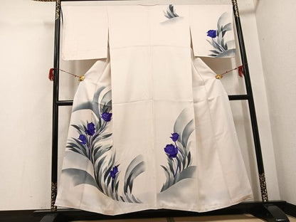 平和屋着物●訪問着　薔薇　バラ　正絹　逸品　AABH2066ph