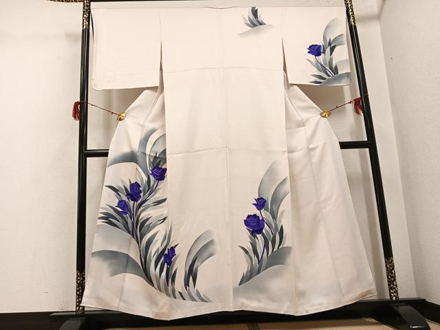 平和屋着物●訪問着　薔薇　バラ　正絹　逸品　AABH2066ph