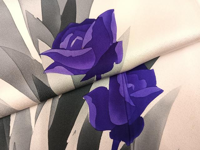平和屋着物●訪問着　薔薇　バラ　正絹　逸品　AABH2066ph