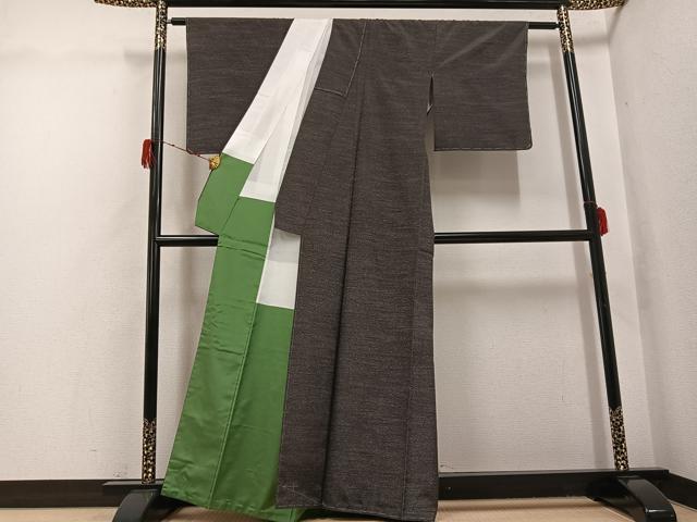 平和屋着物●本場大島紬　染大島　天目暈し　霞文　正絹　逸品　未使用　AABH2068ph 平和屋着物○本場大島紬 染大島 天目暈し 霞文 正絹 逸品 未