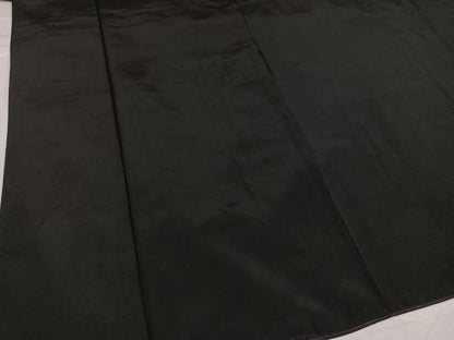 平和屋着物●男性　黒紋付・羽織セット　正絹　逸品　AABH2074ph
