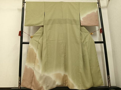 平和屋着物●訪問着　紗袷　雪輪　暈し染め　さが美扱い　正絹　逸品　AABH2076ph