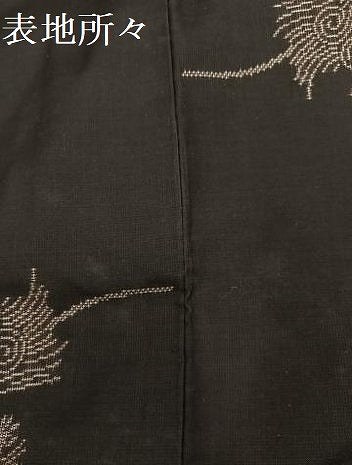 平和屋着物●本場大島紬　地空き　カタス9マルキ　唐獅子　正絹　逸品　AABH2078ph