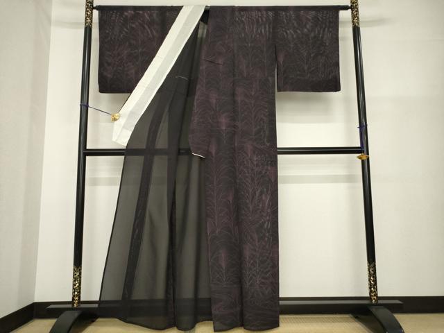 平和屋着物＊夏物 小紋 絽 流水文 正絹 逸品 AABH2083ck