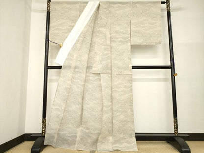 平和屋着物＊夏物　本場大島紬　夏大島　9マルキ　遠山文　正絹　逸品　未使用　AABH2088ck