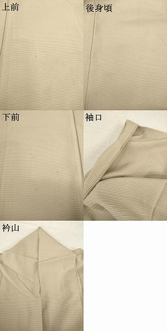平和屋着物＊夏物 色無地 絽 白茶色 正絹 逸品 AABH2094ck