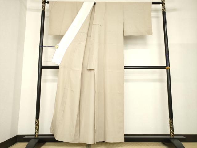 平和屋着物＊夏物 色無地 絽 白茶色 正絹 逸品 AABH2094ck