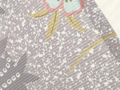 平和屋着物＊夏物 小紋 絽 流水花間道 洗える着物 AABH2097ck