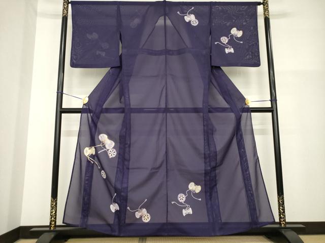 平和屋着物＊夏物 訪問着 絽 花鼓文 金彩 洗える着物 未使用 AABH2100ck