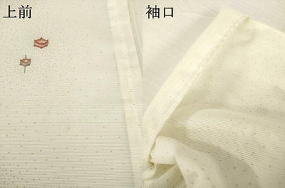 平和屋着物＊夏物 小紋 糸巻文 洗える着物 AABH2101ck