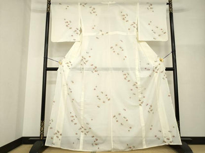 平和屋着物＊夏物 小紋 糸巻文 洗える着物 AABH2101ck