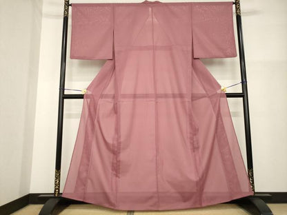 平和屋着物＊夏物 色無地 絽 蘇芳香色 洗える着物 AABH2102ck